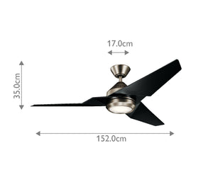 Kichler Ceiling Fan Jade - 60in / 152cm Fan - Antique Pewter part Number = KLF-JADE-60-AP
