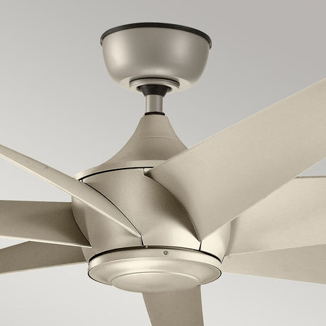 Kichler Ceiling Fan Lehr - 80in / 203cm Fan - Antique Satin Silver part Number = KLF-LEHR-80-AS