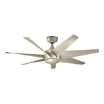 Kichler Ceiling Fan Lehr II - 54in / 137cm Fan - Antique Satin Silver part Number = KLF-LEHR2-54-AS