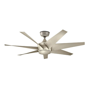 Kichler Ceiling Fan Lehr II - 54in / 137cm Fan - Antique Satin Silver part Number = KLF-LEHR2-54-AS