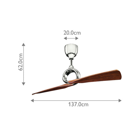 Kichler Ceiling Fan Link - 54in / 137cm Fan - Polished Nickel part Number = KLF-LINK-54-PN