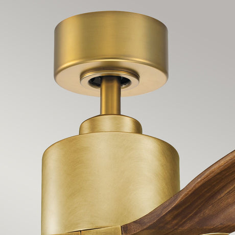 Kichler Ceiling Fan Ridley II - 52in / 132cm Fan - Natural Brass part Number = KLF-RIDLEY2-52-NB