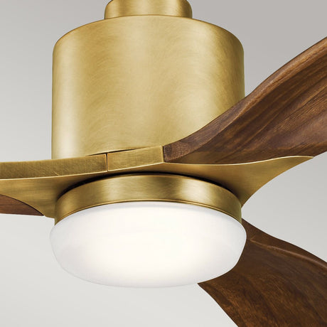 Kichler Ceiling Fan Ridley II - 52in / 132cm Fan - Natural Brass part Number = KLF-RIDLEY2-52-NB