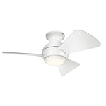 Kichler Ceiling Fan Sola - 34in / 86cm Fan - Matte White part Number = KLF-SOLA-34-WHT