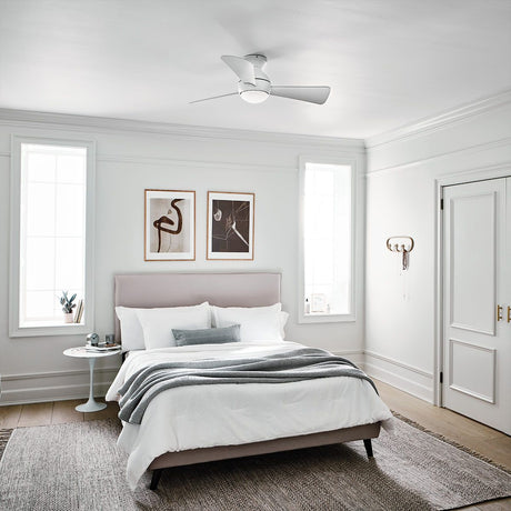 Kichler Ceiling Fan Sola - 34in / 86cm Fan - Matte White part Number = KLF-SOLA-34-WHT