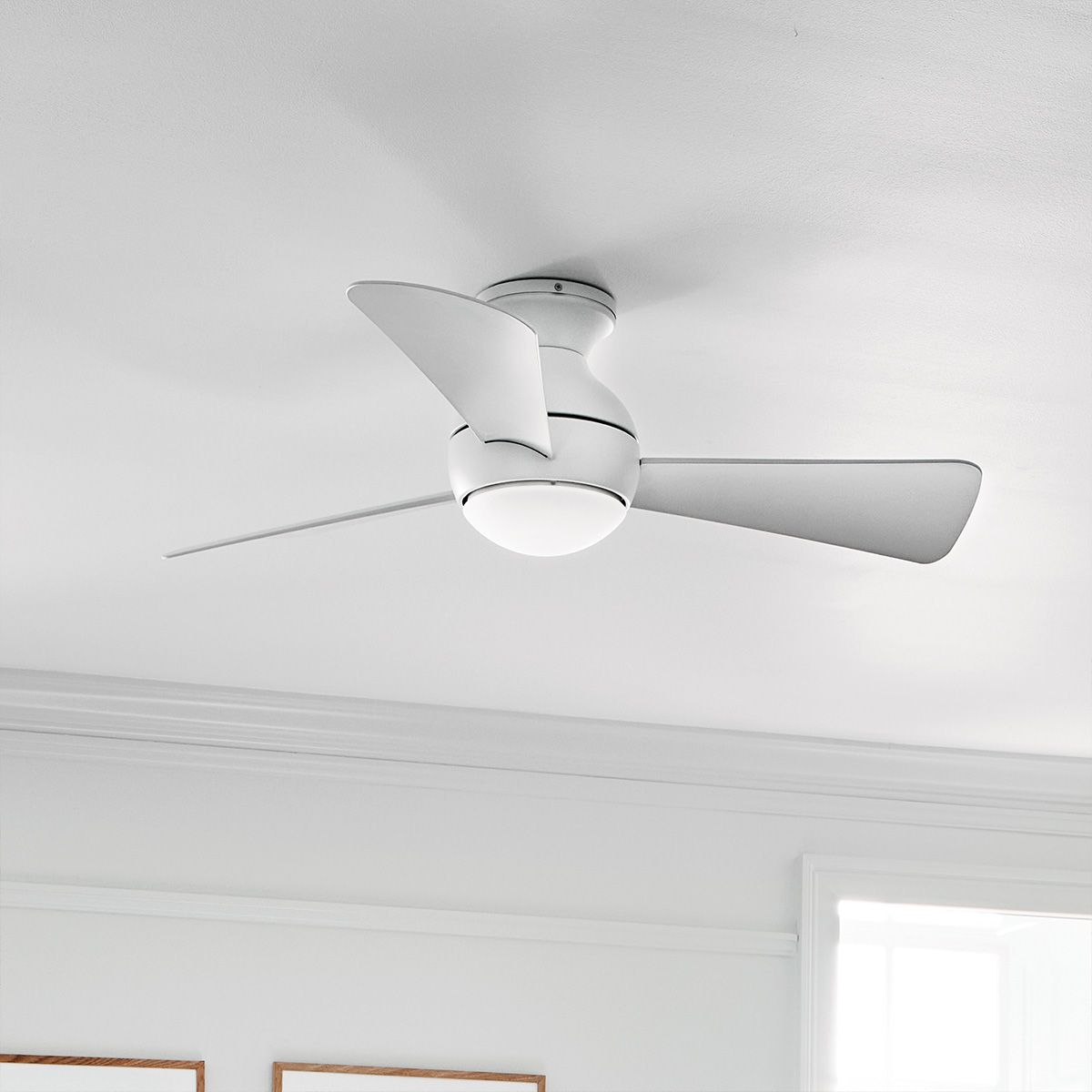 Kichler Ceiling Fan Sola - 34in / 86cm Fan - Matte White part Number = KLF-SOLA-34-WHT