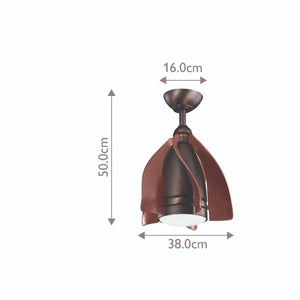 Kichler Ceiling Fan Terna - 15in / 38cm Fan - Oil Brushed Bronze part Number = KLF-TERNA-15-BB