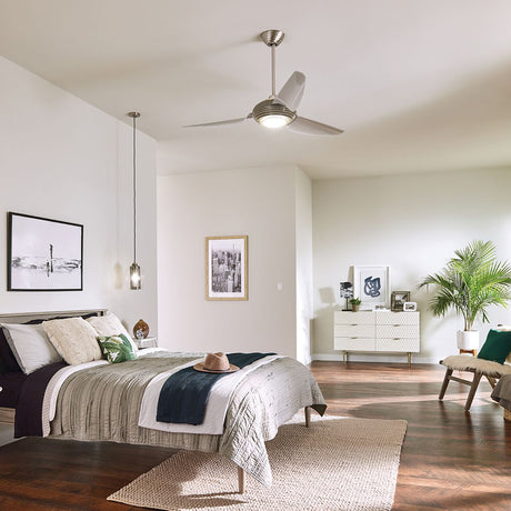 Kichler Ceiling Fan Voya - 60in / 152cm Fan - Brushed Stainless Steel part Number = KLF-VOYA-60-BS