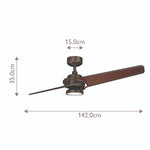 Kichler Ceiling Fan Xety - 56in / 142cm Fan - Olde Bronze part Number = KLF-XETY-56-OZ