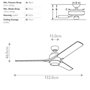 Kichler Ceiling Fan Zeus - 60in / 152cm Fan - Brushed Nickel part Number = KLF-ZEUS-60-BN