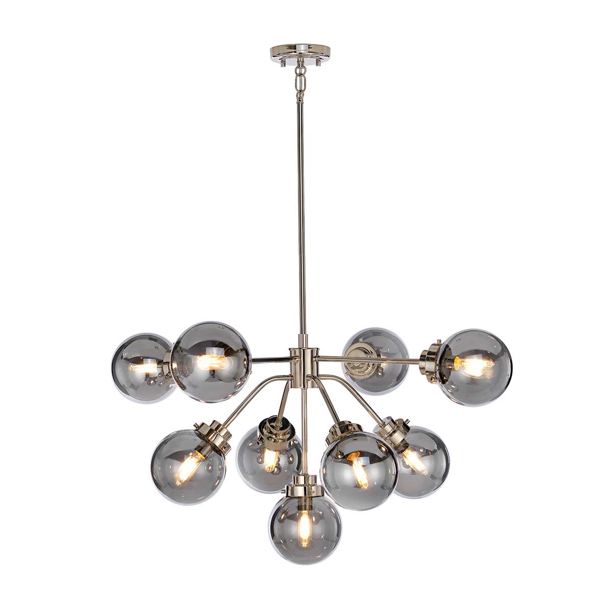 Elstead Lighting Chandelier from the Kula range. Kula 9 Light Chandelier Product Code = KULA9