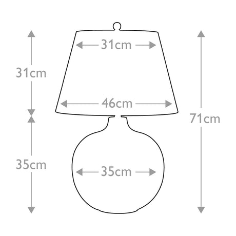 Elstead Lighting Table Lamp from the Laguna range. Laguna 1 Light LargeTable Lamp Product Code = LAGUNA-TL-LRG