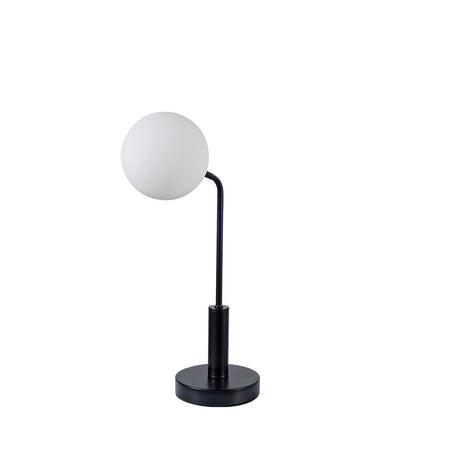 Magnalux Lando Matt Black Table Light with Opal Ball Part Number - LAN01BLTL