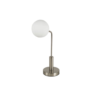 Magnalux Lando Satin Chrome Table Light with Opal Ball Part Number - LAN01SCTL