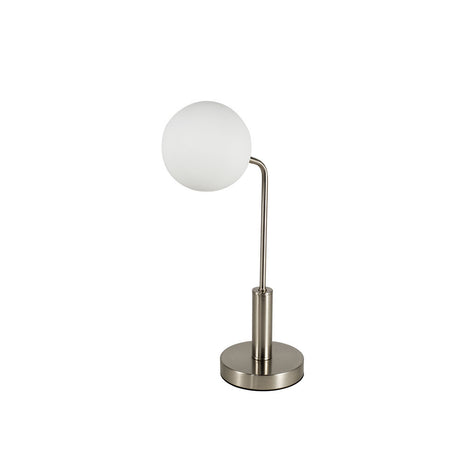 Magnalux Lando Satin Chrome Table Light with Opal Ball Part Number - LAN01SCTL