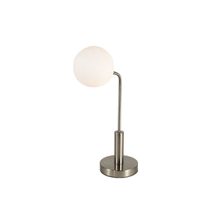 Magnalux Lando Satin Chrome Table Light with Opal Ball Part Number - LAN01SCTL