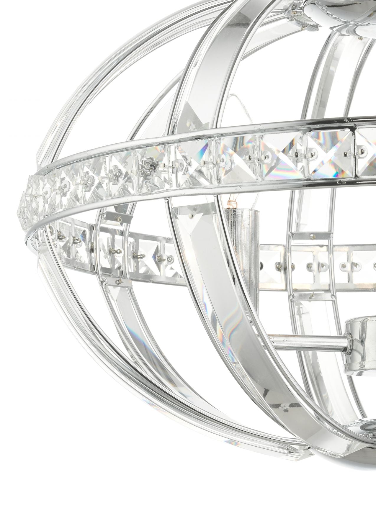 Magnalux Laura 3 Light Oval Pendant Polished Chrome Part Number - LAU03CH