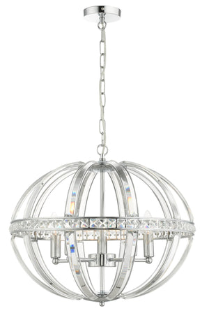 Magnalux Laura 5 Light Oval Pendant Polished Chrome Part Number - LAU05CH