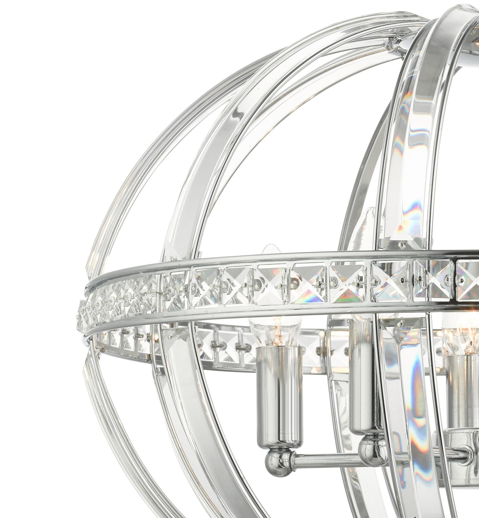 Magnalux Laura 5 Light Oval Pendant Polished Chrome Part Number - LAU05CH
