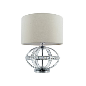 Magnalux Laura Polished Chrome Crystal Table Lamp Part Number - LAU01CHTL