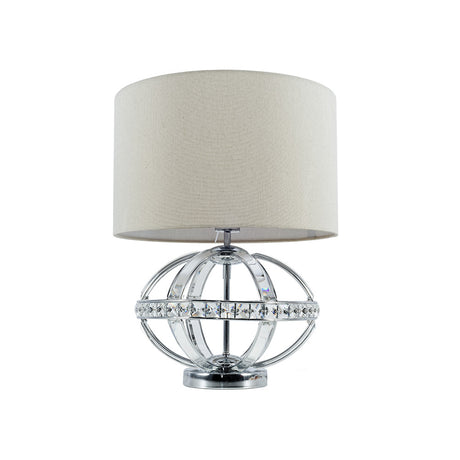 Magnalux Laura Polished Chrome Crystal Table Lamp Part Number - LAU01CHTL