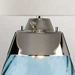 Elstead Lighting Table Lamp from the Lena - Blue range. Lena 2 Light Large Blue Table Lamp with Off-white Shade Product Code = LENA-TL-L-BLUE-OWSS