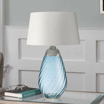 Elstead Lighting Table Lamp from the Lena - Blue range. Lena 2 Light Large Blue Table Lamp with – SKU LENA-TL-L-BLUE-OWSS