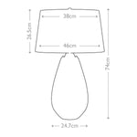 Elstead Lighting Table Lamp from the Lena - Blue range. Lena 2 Light Large Blue Table Lamp with – SKU LENA-TL-L-BLUE-OWSS