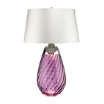 Elstead Lighting Table Lamp from the Lena - Plum range. Lena 2 Light Large Plum Table Lamp with Off-white Shade Product Code = LENA-TL-L-PLUM-OWSS