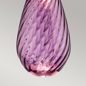 Elstead Lighting Table Lamp from the Lena - Plum range. Lena 2 Light Large Plum Table Lamp with Off-white Shade Product Code = LENA-TL-L-PLUM-OWSS