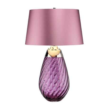 Elstead Lighting Table Lamp from the Lena - Plum range. Lena 2 Light Large Plum Table Lamp Product Code = LENA-TL-L-PLUM
