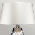 Elstead Lighting Table Lamp from the Lena - Blue range. Lena 2 Light Small Blue Table Lamp  with Off-white Shade Product Code = LENA-TL-S-BLUE-OWSS