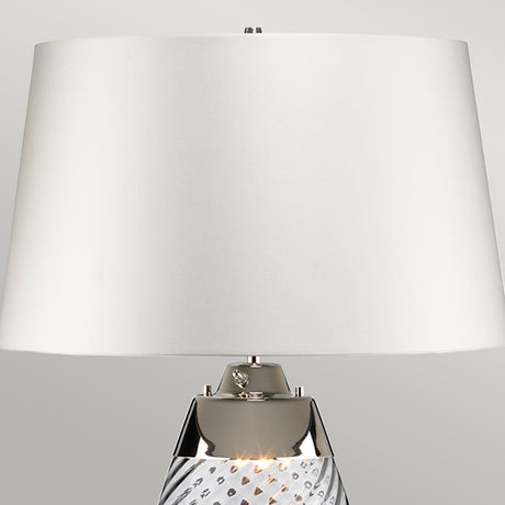 Elstead Lighting Table Lamp from the Lena - Blue range. Lena 2 Light Small Blue Table Lamp  with Off-white Shade Product Code = LENA-TL-S-BLUE-OWSS