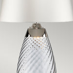 Elstead Lighting Table Lamp from the Lena - Blue range. Lena 2 Light Small Blue Table Lamp  with Off-white Shade Product Code = LENA-TL-S-BLUE-OWSS