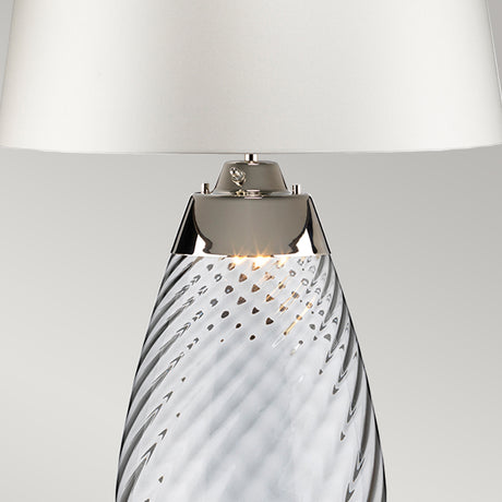 Elstead Lighting Table Lamp from the Lena - Blue range. Lena 2 Light Small Blue Table Lamp  with Off-white Shade Product Code = LENA-TL-S-BLUE-OWSS