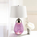 Elstead Lighting Table Lamp from the Lena - Plum range. Lena 2 Light Small Plum Table Lamp with – SKU LENA-TL-S-PLUM-OWSS
