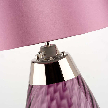 Elstead Lighting Table Lamp from the Lena - Plum range. Lena 2 Light Small Plum Table Lamp Product Code = LENA-TL-S-PLUM