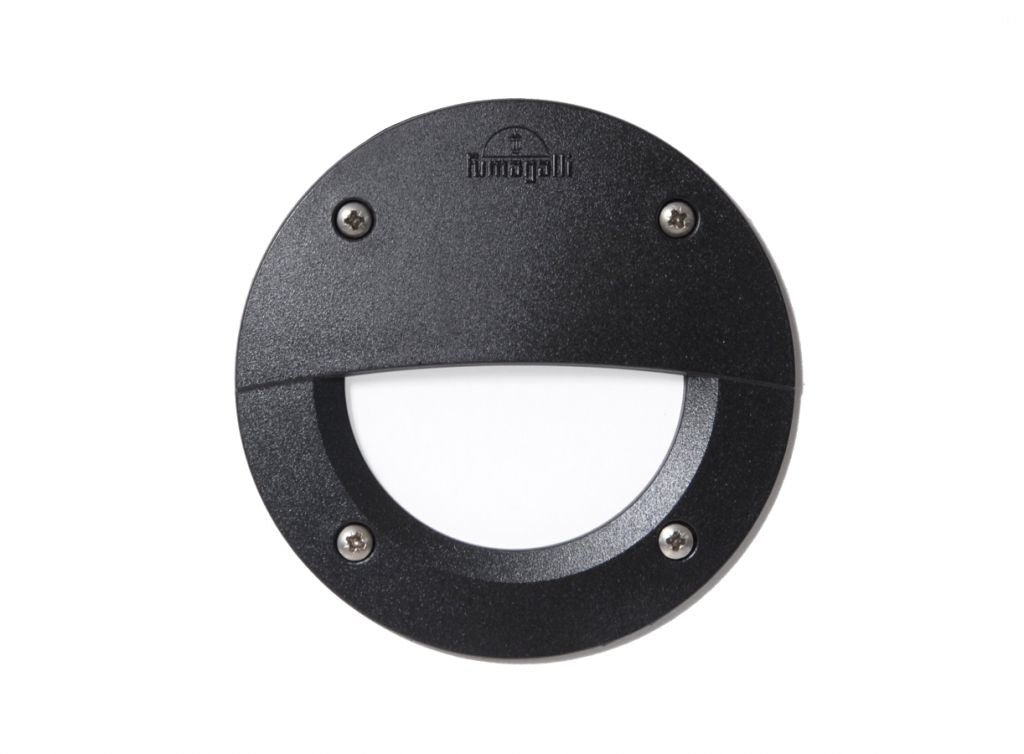Magnalux Leti 100 Round EL Black Opal LED GX53 3W Recessed Wall Light Part Number - LETI100RDELBL