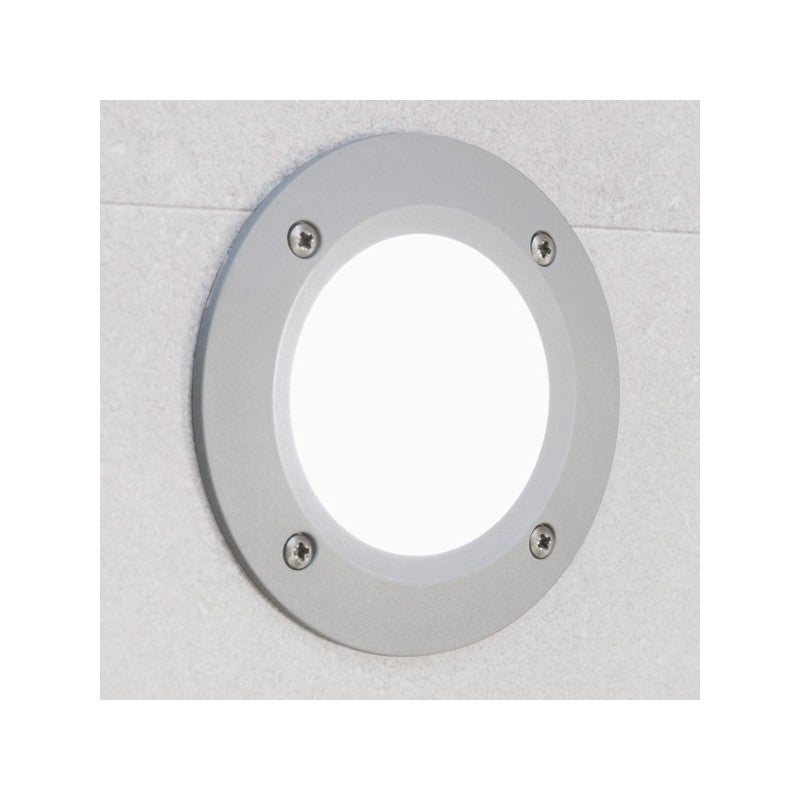 Magnalux Leti 100 Round Grey Opal LED GX53 3W Recessed Wall Light Part Number - LETI100RDGY