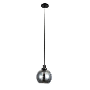 Magnalux Lewis 1 Light Small Glass Ball Pendant Matt Black Part Number - LEW01BLS