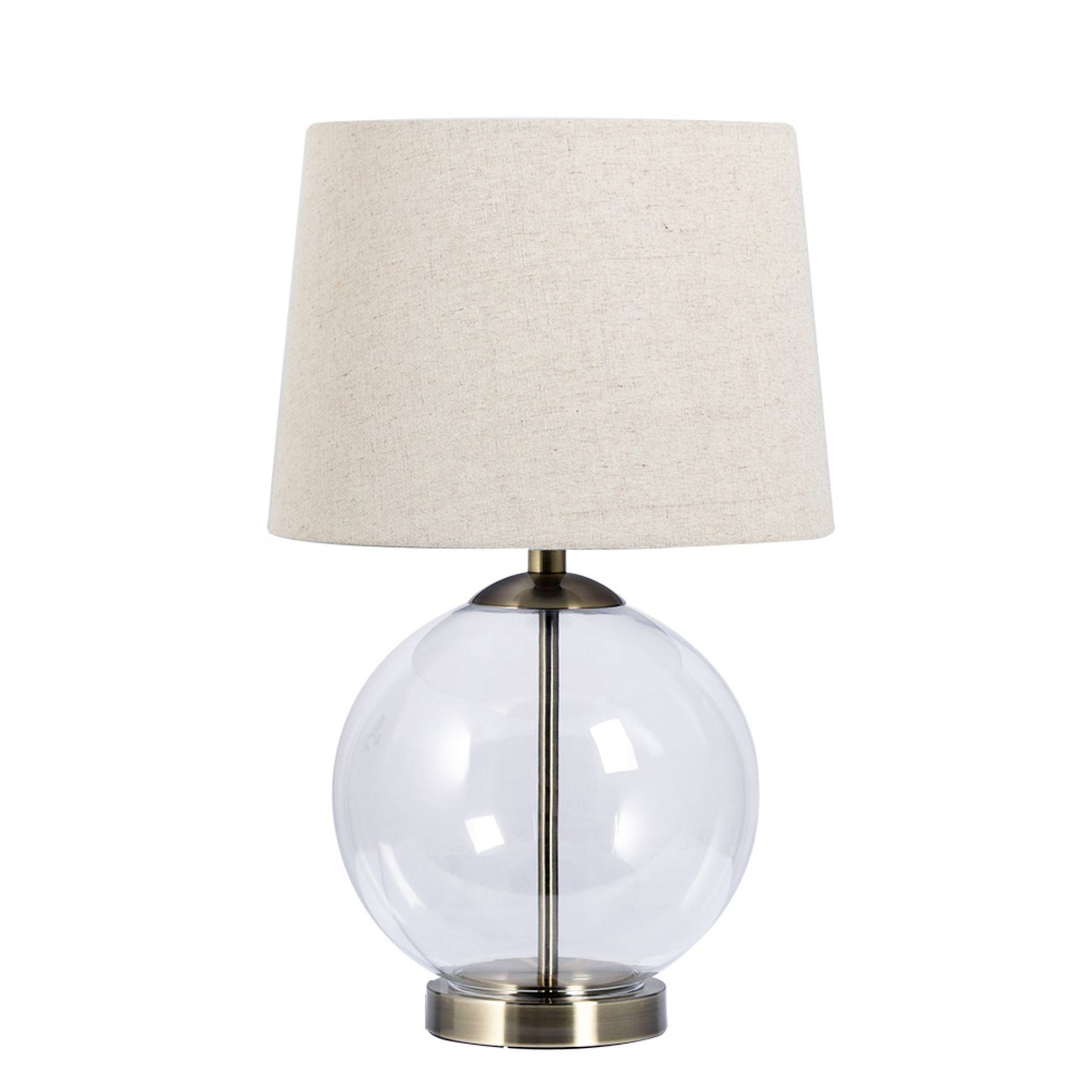 Magnalux Lewis Antique Brass Table Lamp with Shade Part Number - LEW01ABTL