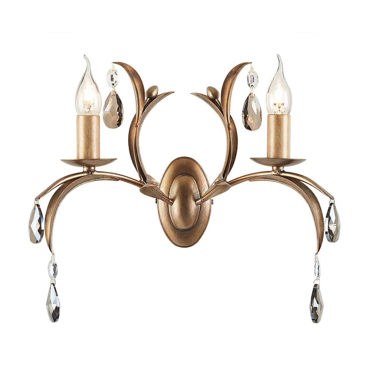 Elstead Lighting Wall Light from the Lily range. Lily 2 Light Wall Light Product Code = LL2-ANT-BRZ