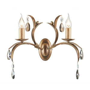 Elstead Lighting Wall Light from the Lily range. Lily 2 Light Wall Light Product Code = LL2-ANT-BRZ