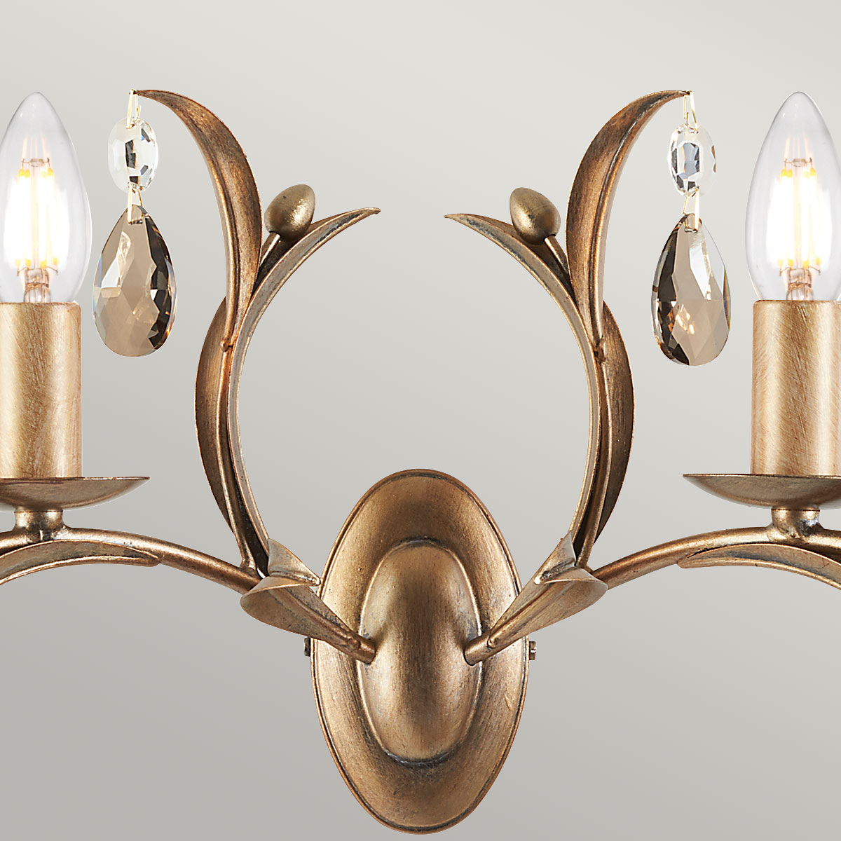 Elstead Lighting Wall Light from the Lily range. Lily 2 Light Wall Light Product Code = LL2-ANT-BRZ