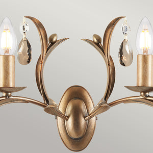 Elstead Lighting Wall Light from the Lily range. Lily 2 Light Wall Light Product Code = LL2-ANT-BRZ