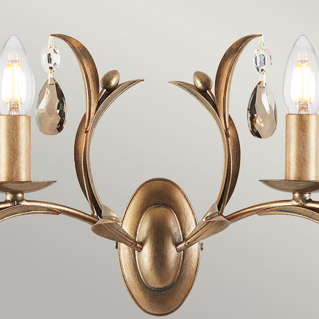 Elstead Lighting Wall Light from the Lily range. Lily 2 Light Wall Light Product Code = LL2-ANT-BRZ