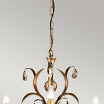 Elstead Lighting Chandelier from the Lily range. Lily 3 Light Chandelier Product Code = LL3-ANT-BRZ