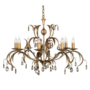 Elstead Lighting Chandelier from the Lily range. Lily 8 Light Chandelier Product Code = LL8-ANT-BRZ