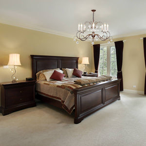 Elstead Lighting Chandelier from the Lily range. Lily 8 Light Chandelier Product Code = LL8-ANT-BRZ