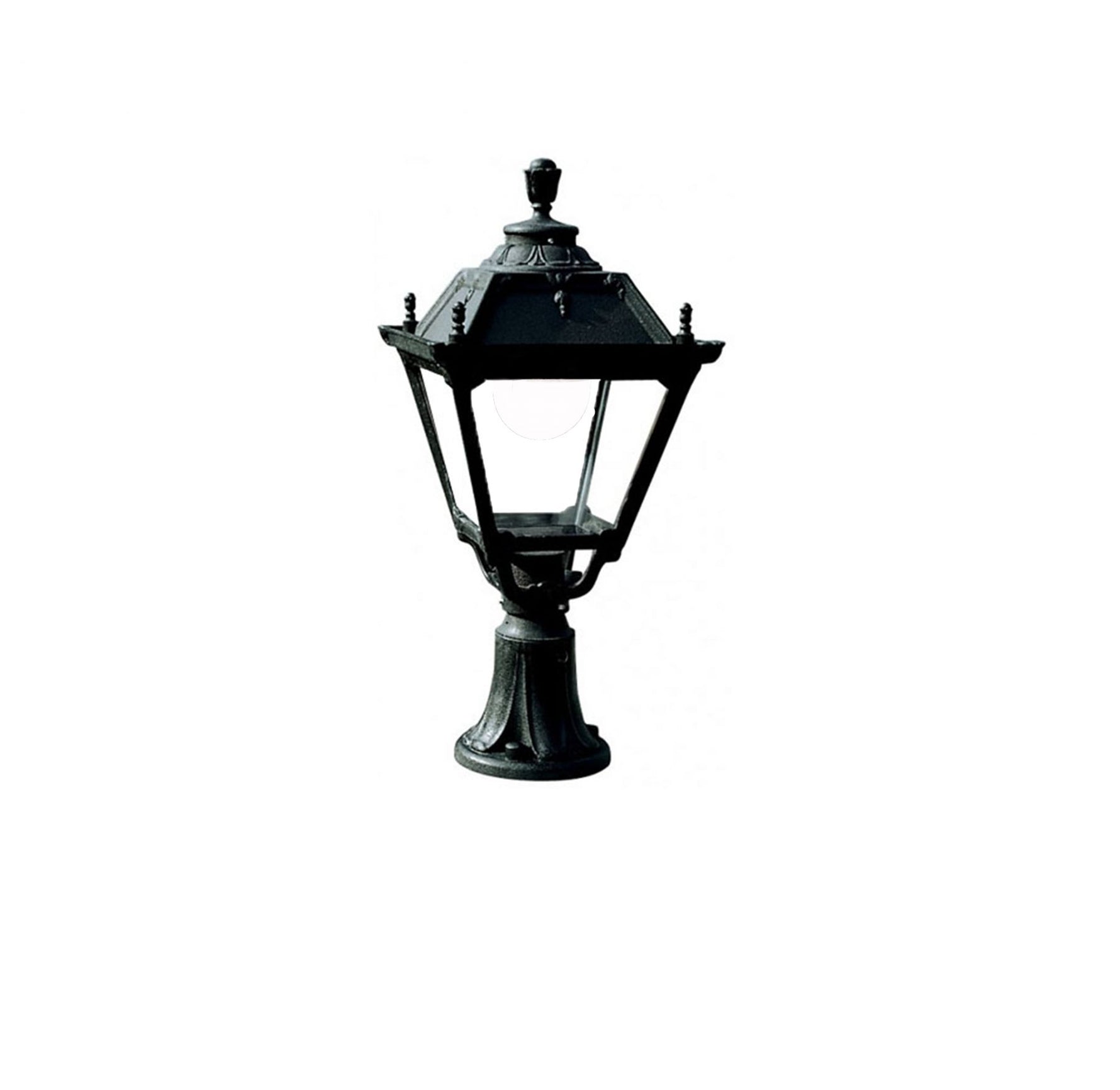 Magnalux Lot/Tobia Black Clear 15W 3K Post top Light Part Number - LOT/TOBIA